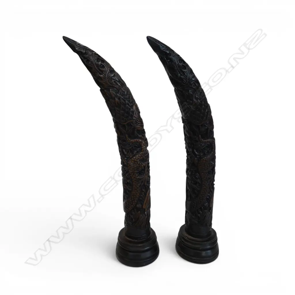 PR DECORATIVE CHINESE RESIN TUSK ORNAMENTS H390MM Image 1++