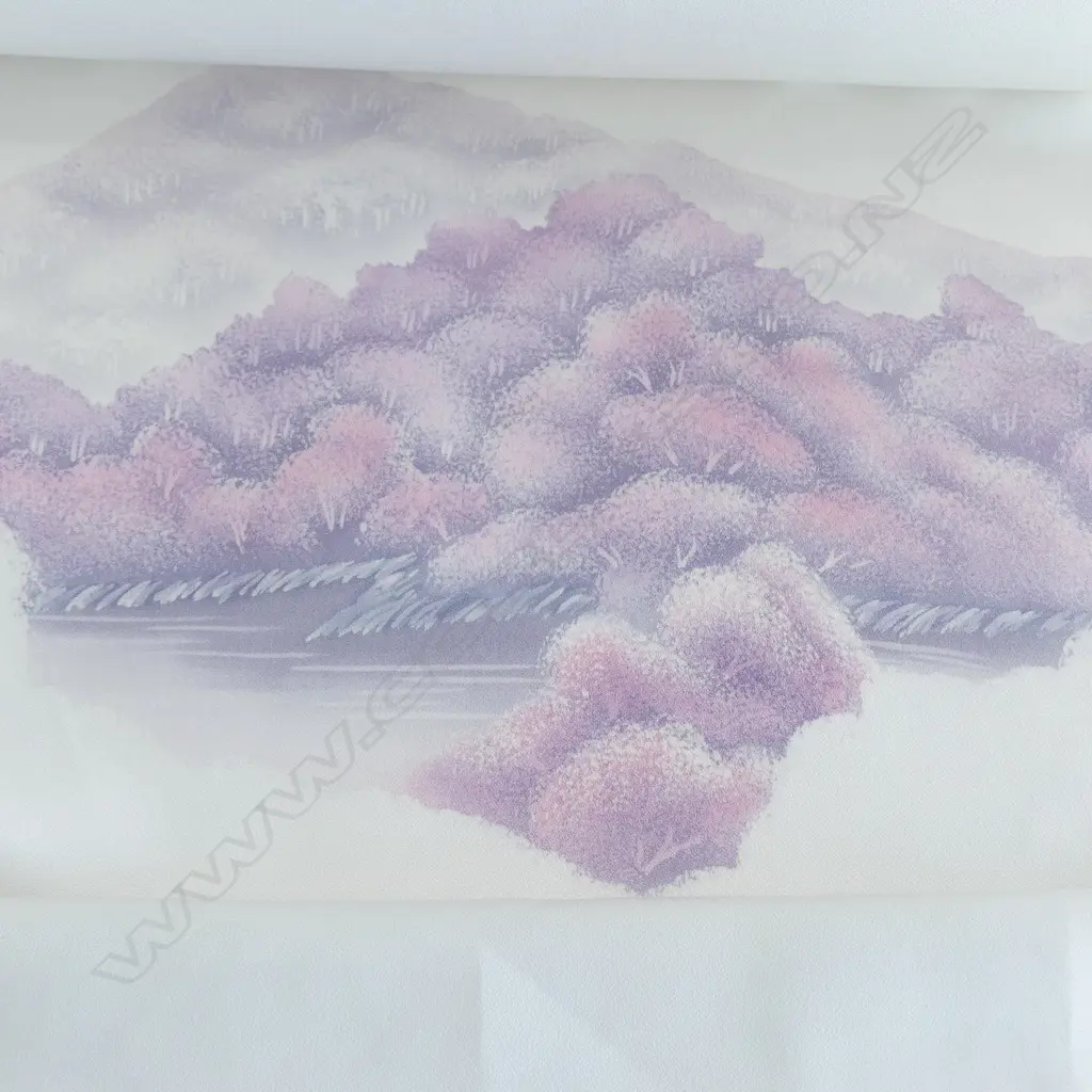 Unused 1980's NISHIJIN TEXTILE (Kyoto) JAPANESE SILK ROLL L.12M W.370mm. New old stock Image 1++