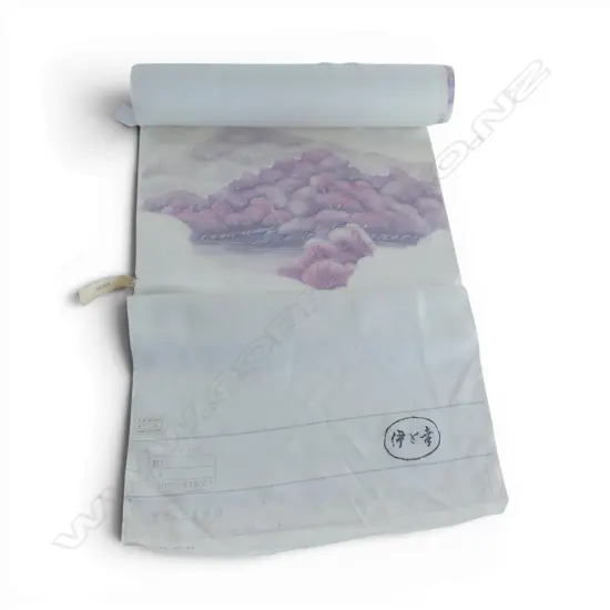 Unused 1980's NISHIJIN TEXTILE (Kyoto) JAPANESE SILK ROLL L.12M W.370mm. New old stock