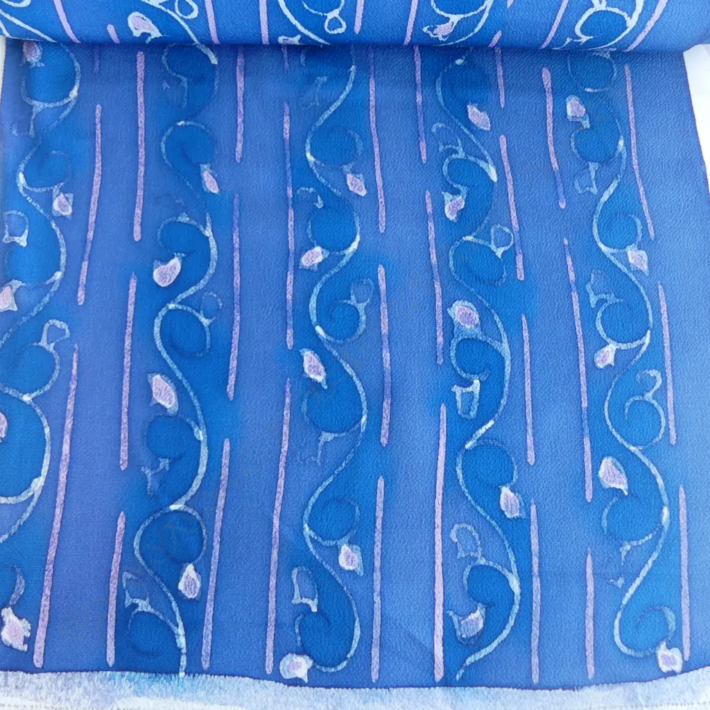 Unused 1980's NISHIJIN TEXTILE (Kyoto) JAPANESE SILK ROLL L.12M W.370mm. New old stock Image 1++