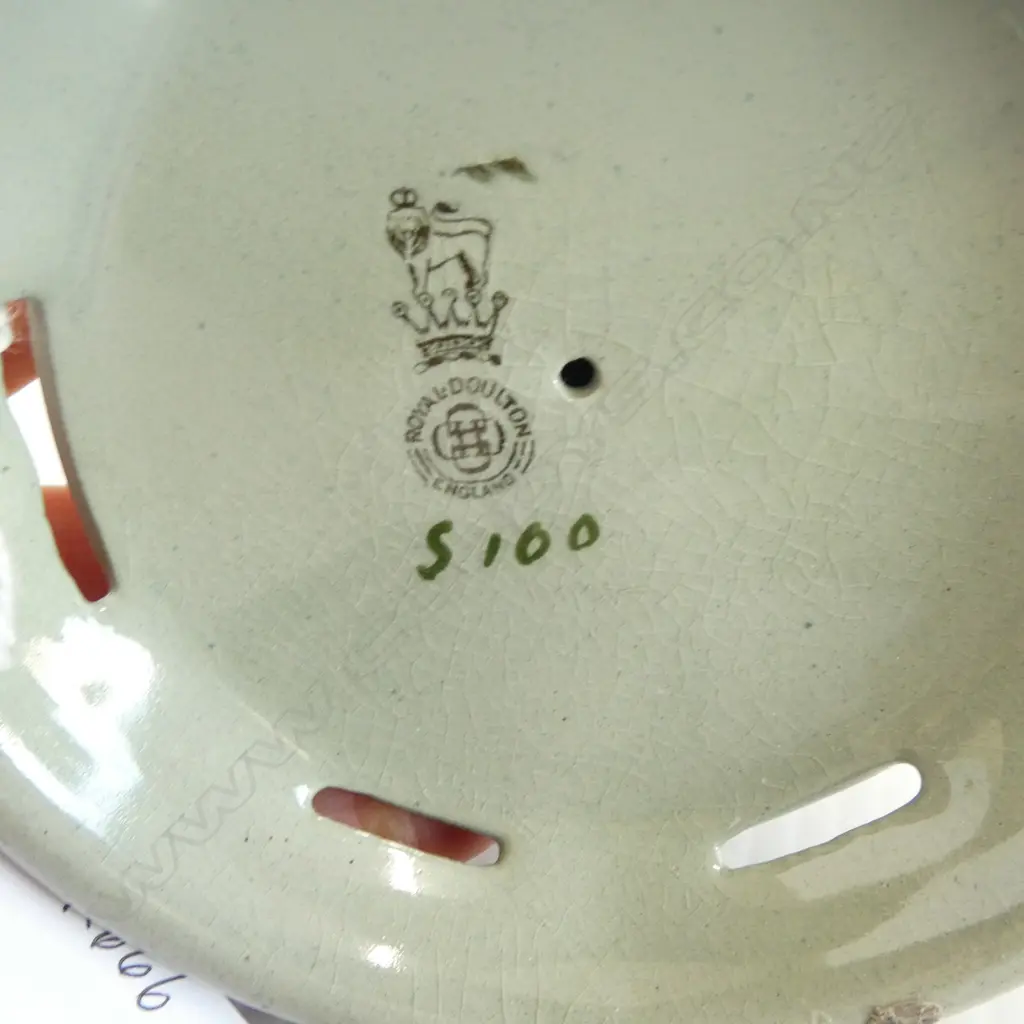 ROYAL DOULTON 'CECIL ALDIN DOG SERIES' CANDLE HOLDER, H.170mm, signature under dog & no.S100 to base Image 1++