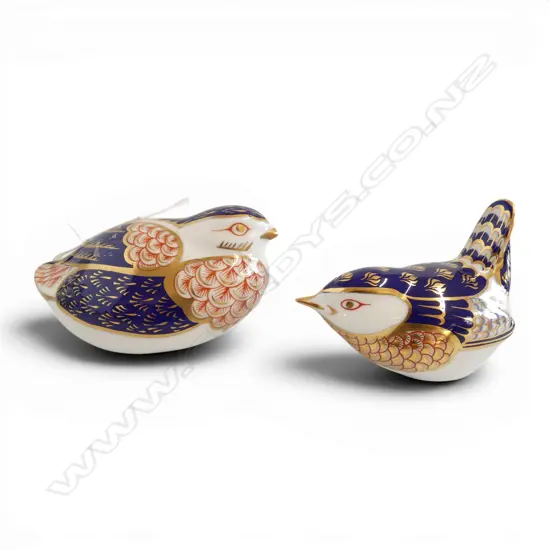 2 ROYAL CROWN DERBY BIRDS L.110mm