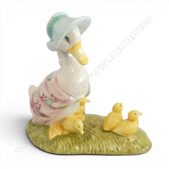 BESWICK BEATRIX POTTER 'JEMIMA and HER DUCKS', H.100mm brown backstamp 1973-1988
