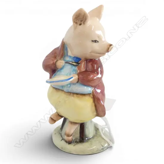 ROYAL ALBERT BEATRIX POTTER 'PIGLING EATS HIS PORRIDGE', H.105mm