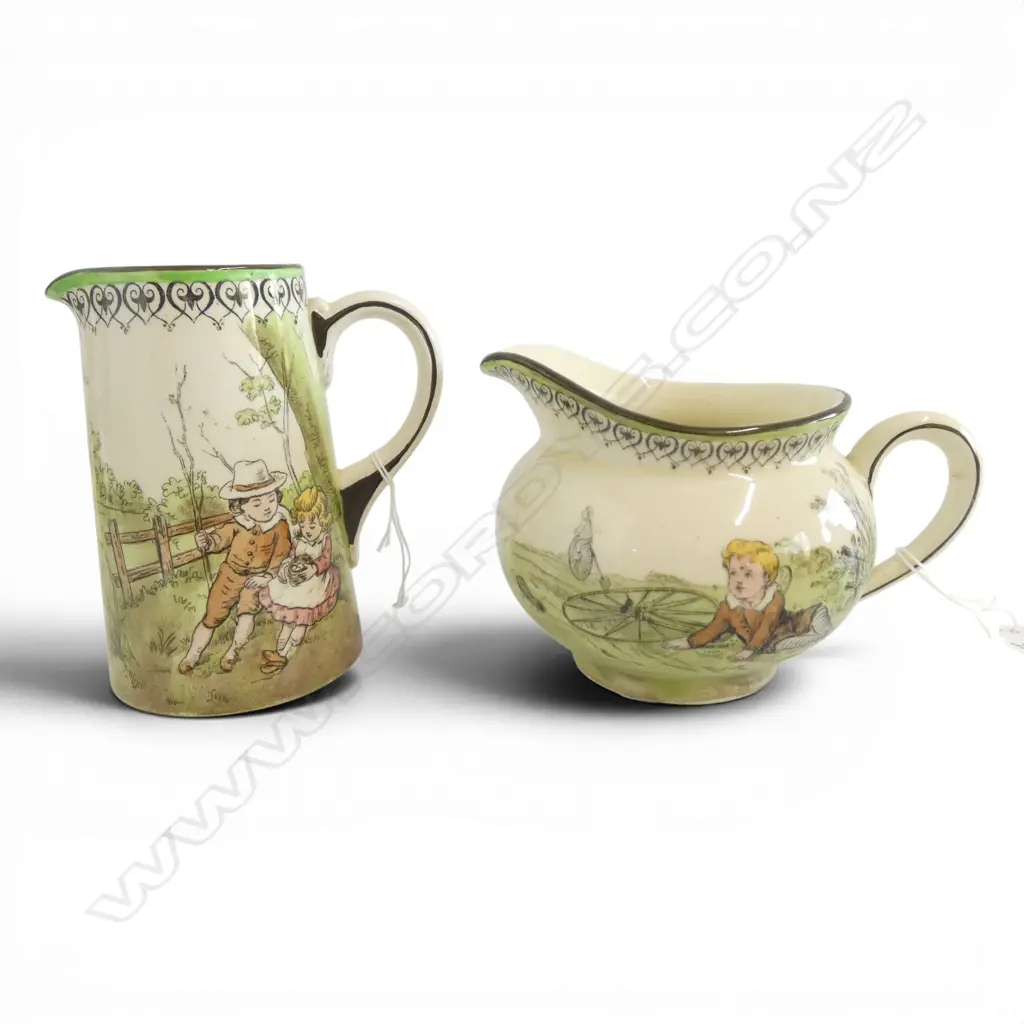 2 ROYAL DOULTON PASSTIMES WARE JUGS, H.100/120mm Image 1++