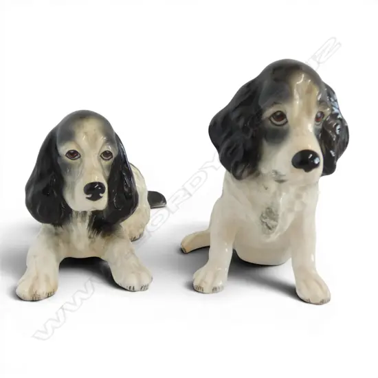 2 SYLVAC SPANIELS H.130mm