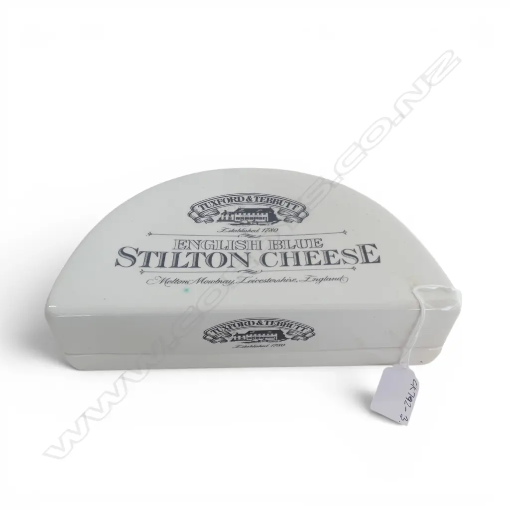 LRG VINTAGE TUXFORD & TEBBUTT LIDDED CHEESE DISH, 240x130mm Image 1++