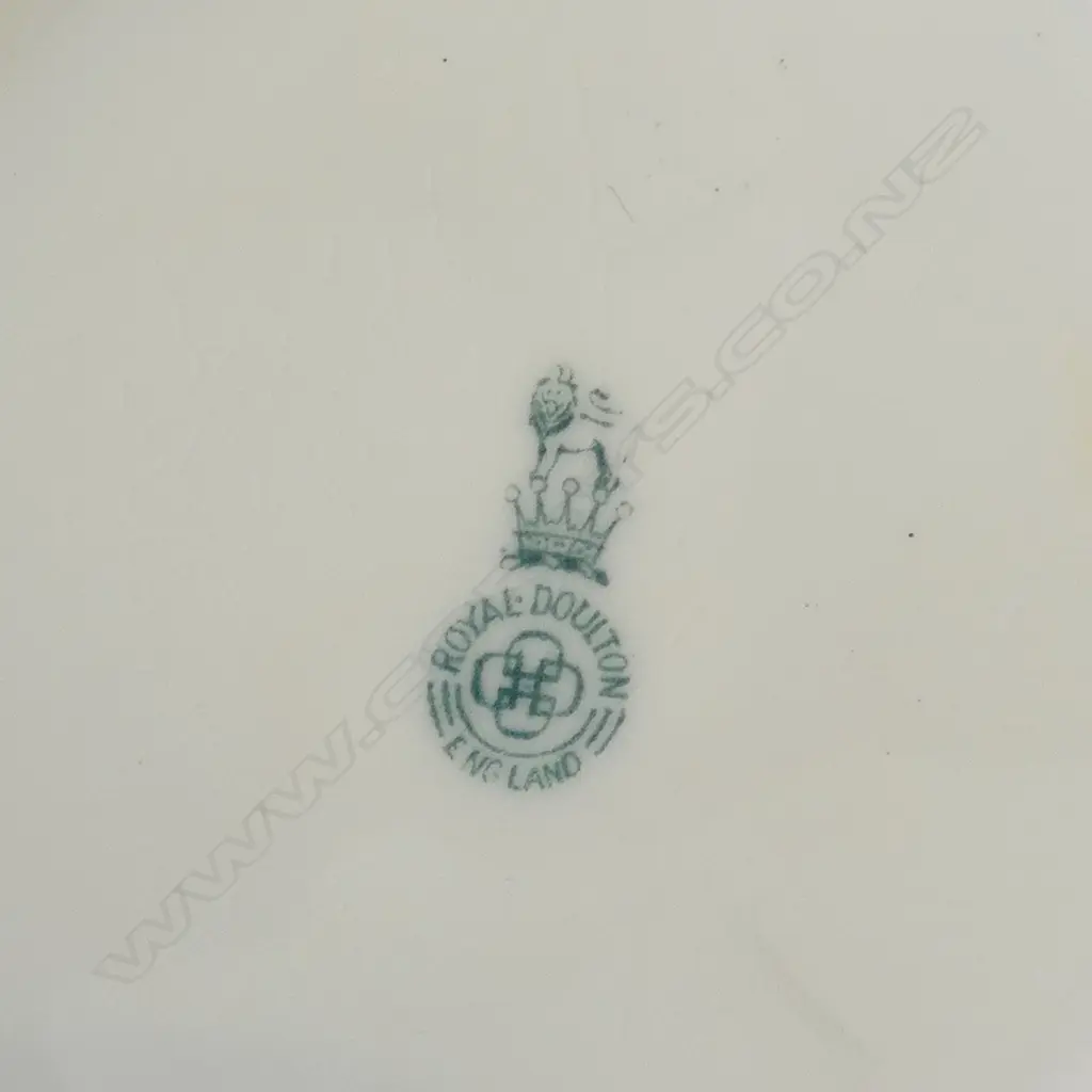 ROYAL DOULTON COACHING DAYS BLUE SKY VASE, H.110mm, 'Blue Sky' a rare variation produced 1905-1906, tiny losses to rim Image 1++