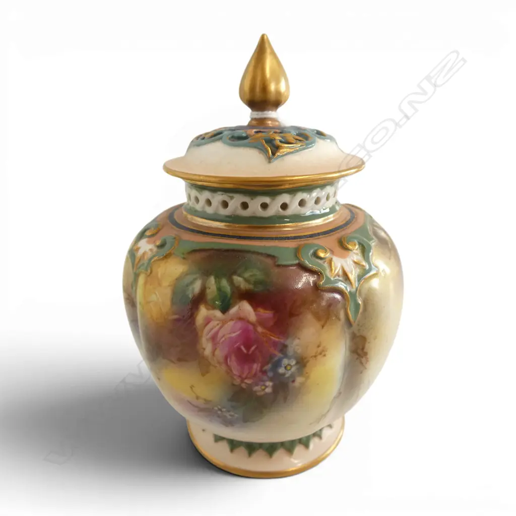 ROYAL WORCESTER  LIDDED POTPOURRI URN H.130mm Image 1++