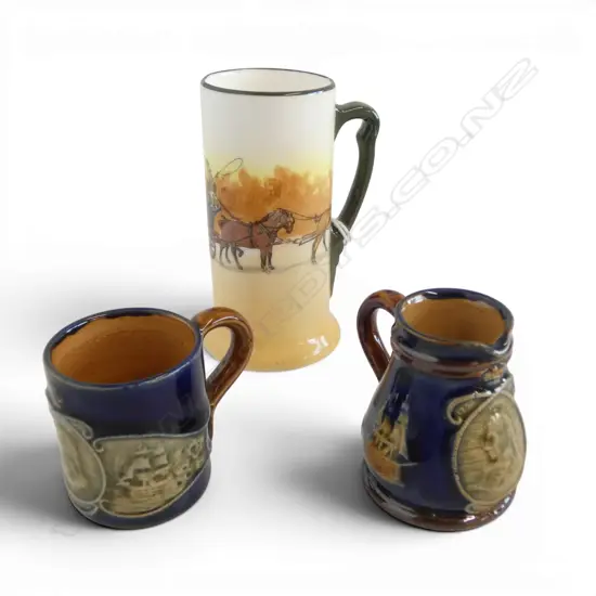 3 ROYAL DOULTON MINIATURES, H.75/42/35mm