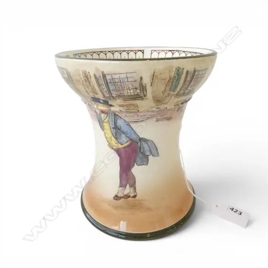 ROYAL DOULTON HEAVY DICKENS WARE VASE, featuring Mr Pickwick, H.162mm
