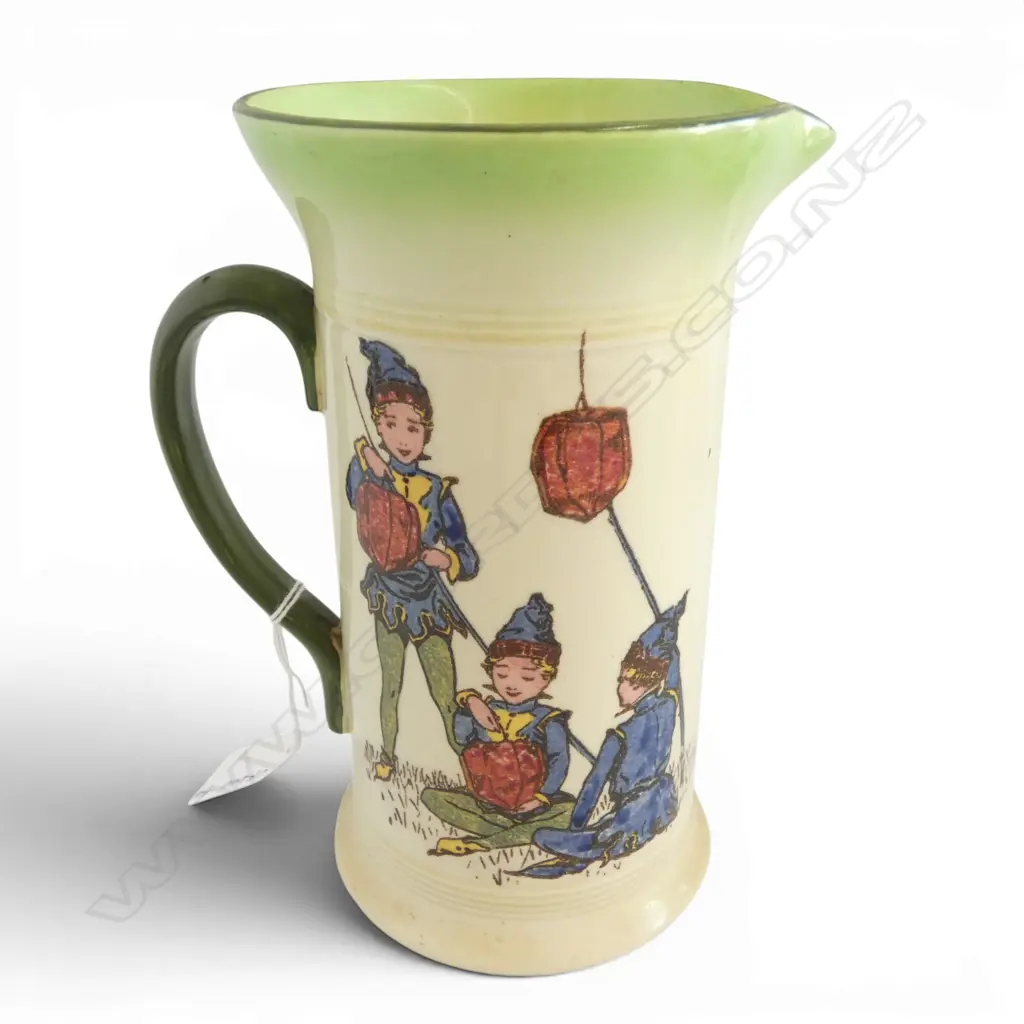 RARE ROYAL DOULTON PIXES WARE JUG, H.182mm, Ltd production run 1913-1930 Image 1++