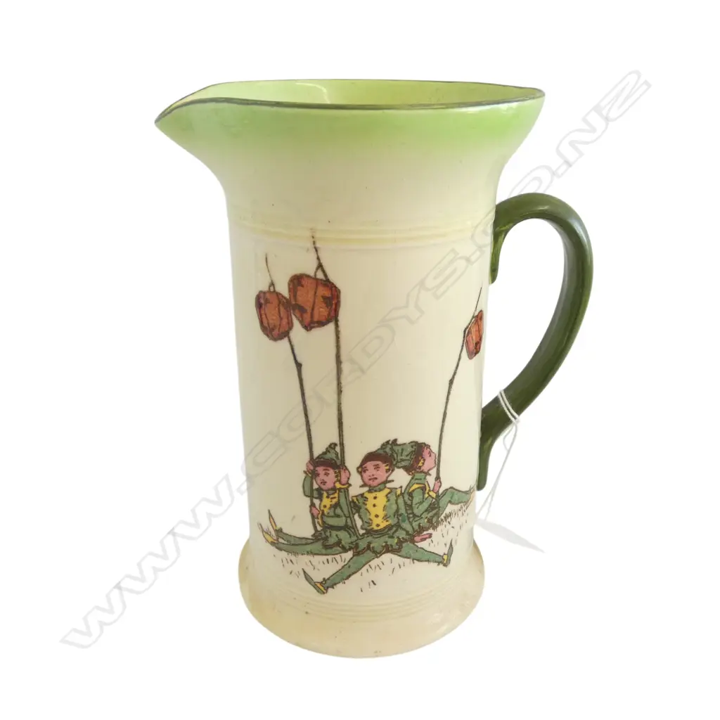 RARE ROYAL DOULTON PIXES WARE JUG, H.182mm, Ltd production run 1913-1930 Image 1++