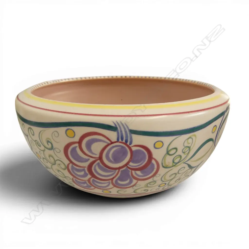 POOLE CHINA GRAPE PAT MID CENTURY BOWL DIA220MM Image 1++