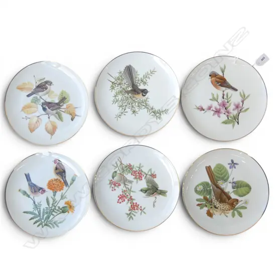 SIX ASST NZ BIRDS COLLECTIBLE PLATES Dia.235mm