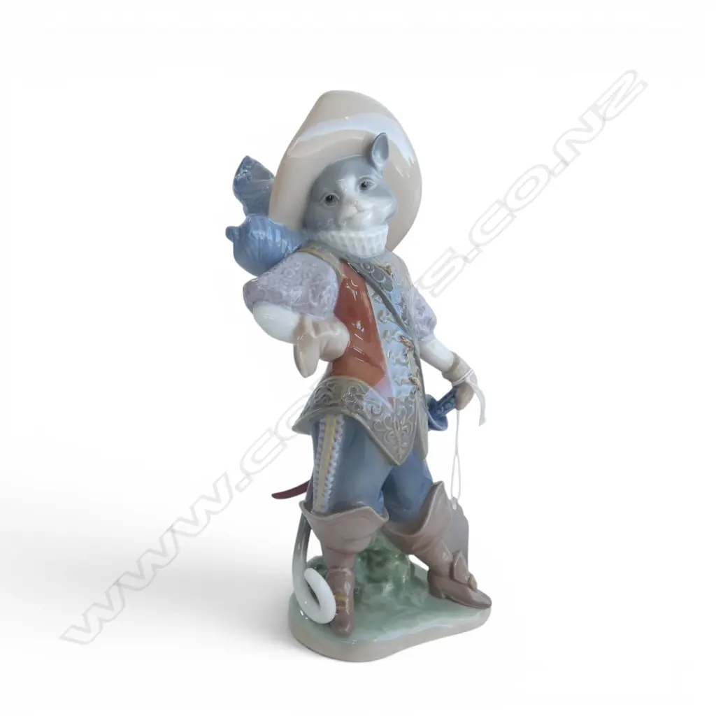 LLADRO 'PUSS IN BOOTS' FIGURINE w. box H.230mm Image 1++