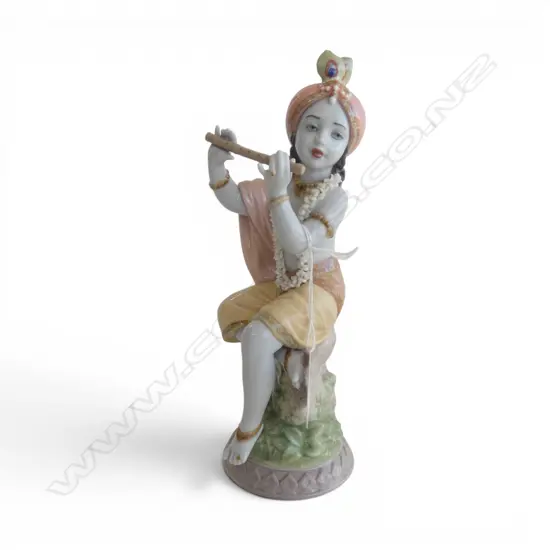 LLADRO 'LORD KIRSHNA' FIGURINE w. box H.210mm