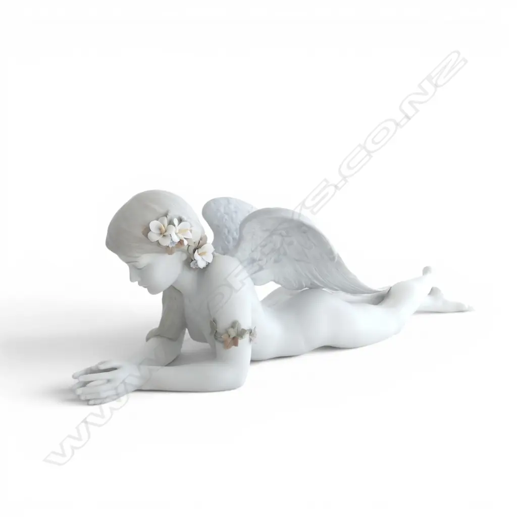LLADRO 'PRECIOUS ANGEL' BISQUE FIGURINE w. box L.420mm Image 1++