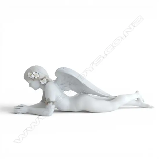 LLADRO 'PRECIOUS ANGEL' BISQUE FIGURINE w. box L.420mm