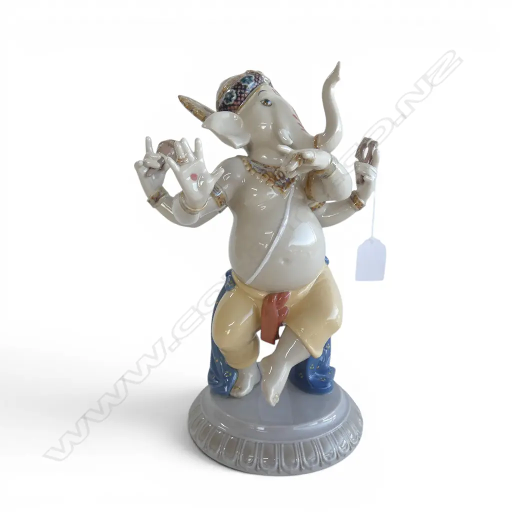 LLADRO 'DANCING GANESHA' FIGURINE w. box H.280mm Image 1++