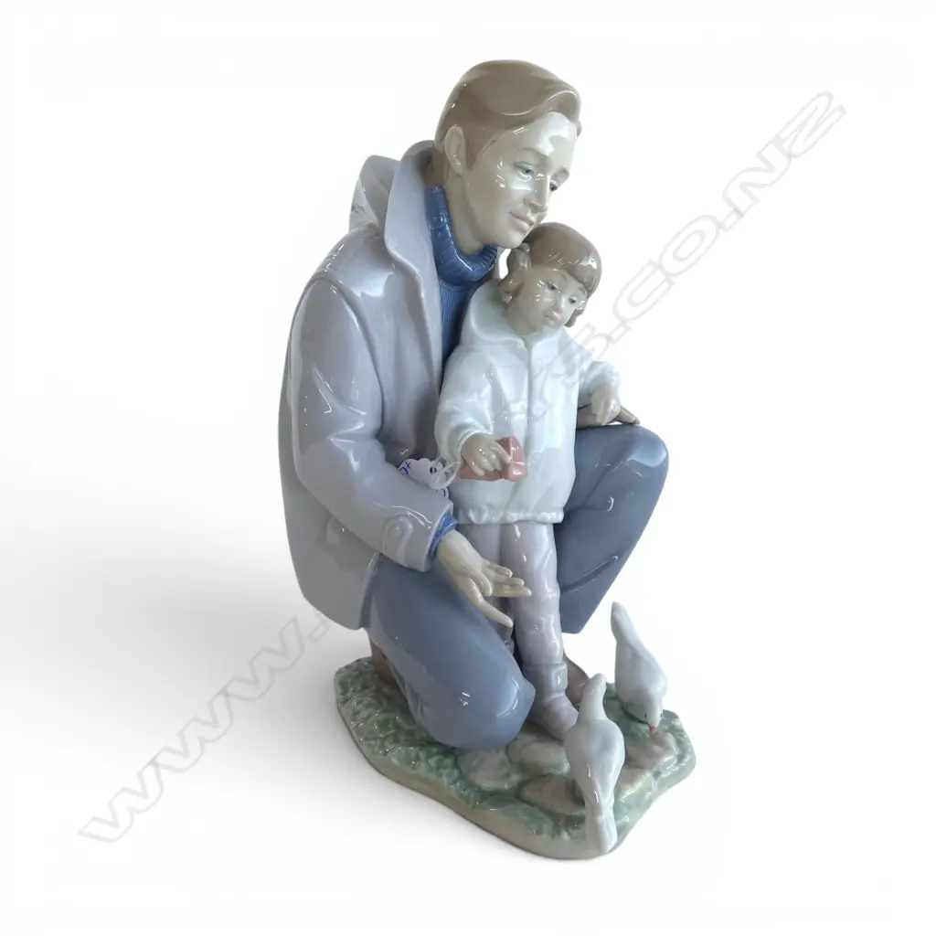 LLADRO 'A DAY WITH DAD' FIGURINE w. box H.280mm Image 1++