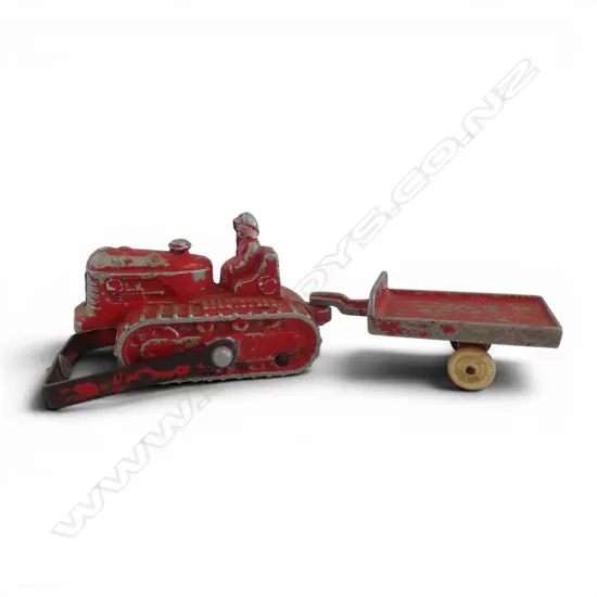 Fun Ho! red bulldozer blade missing + trailer