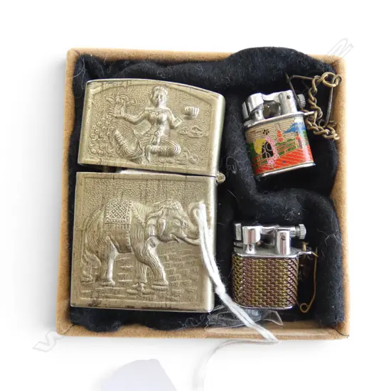 3 VINTAGE ORIENTAL CIGARETTE LIGHTERS