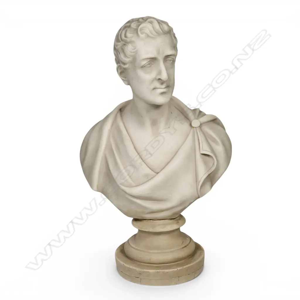 VICTORIAN PARIAN BUST OF DUKE OF WELLINGTON PURCHASED FROM CHRISTIES UK (repair to base)  H.300mm Image 1++