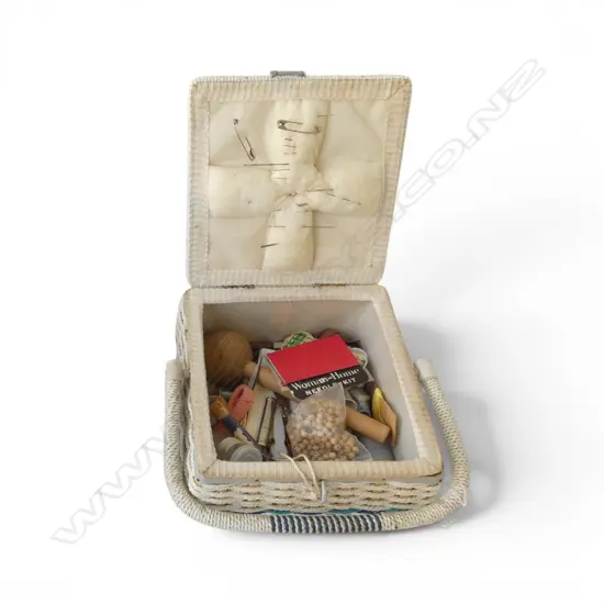 SEWING BOX w. ASST. SEWING / CRAFT