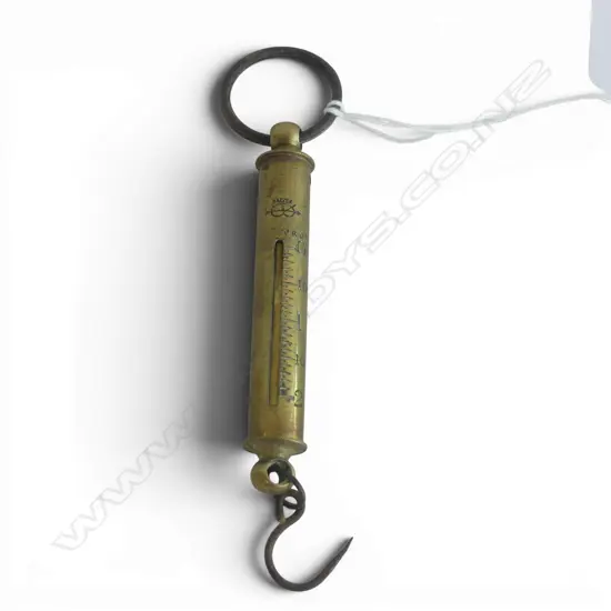 ANTIQUE SALTER 2 TROY OUNCES GOLD SCALES, L.135MM
