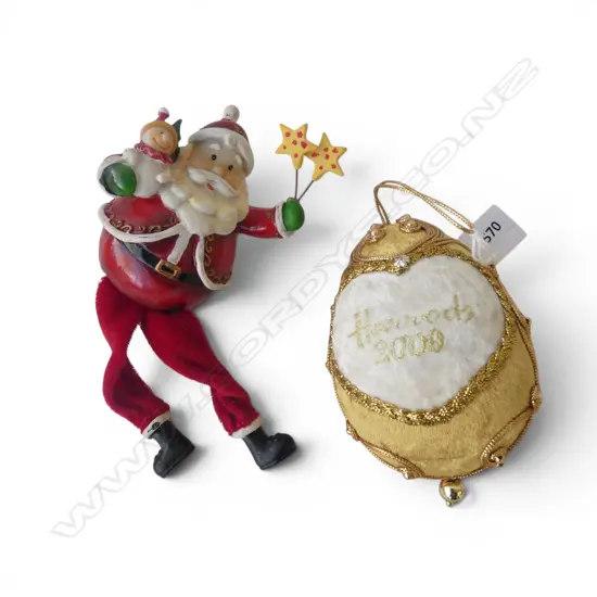 HARRODS 2000 CHRISTMAS EGG + SANTA 