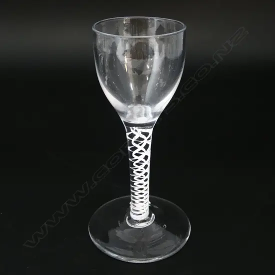 ANTIQUE TWIST STEM DRINKING GLASS H.130mm