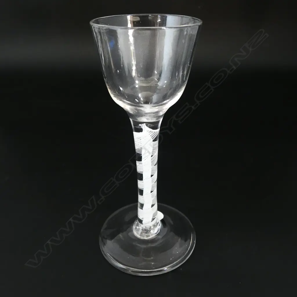 ANTIQUE TWIST STEM DRINKING GLASS H.145mm Image 1++