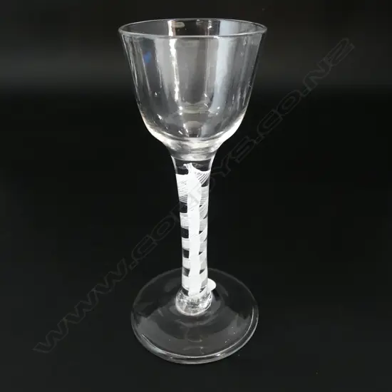 ANTIQUE TWIST STEM DRINKING GLASS H.145mm