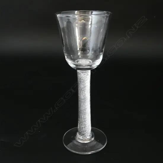ANTIQUE TWIST STEM DRINKING GLASS H.150mm