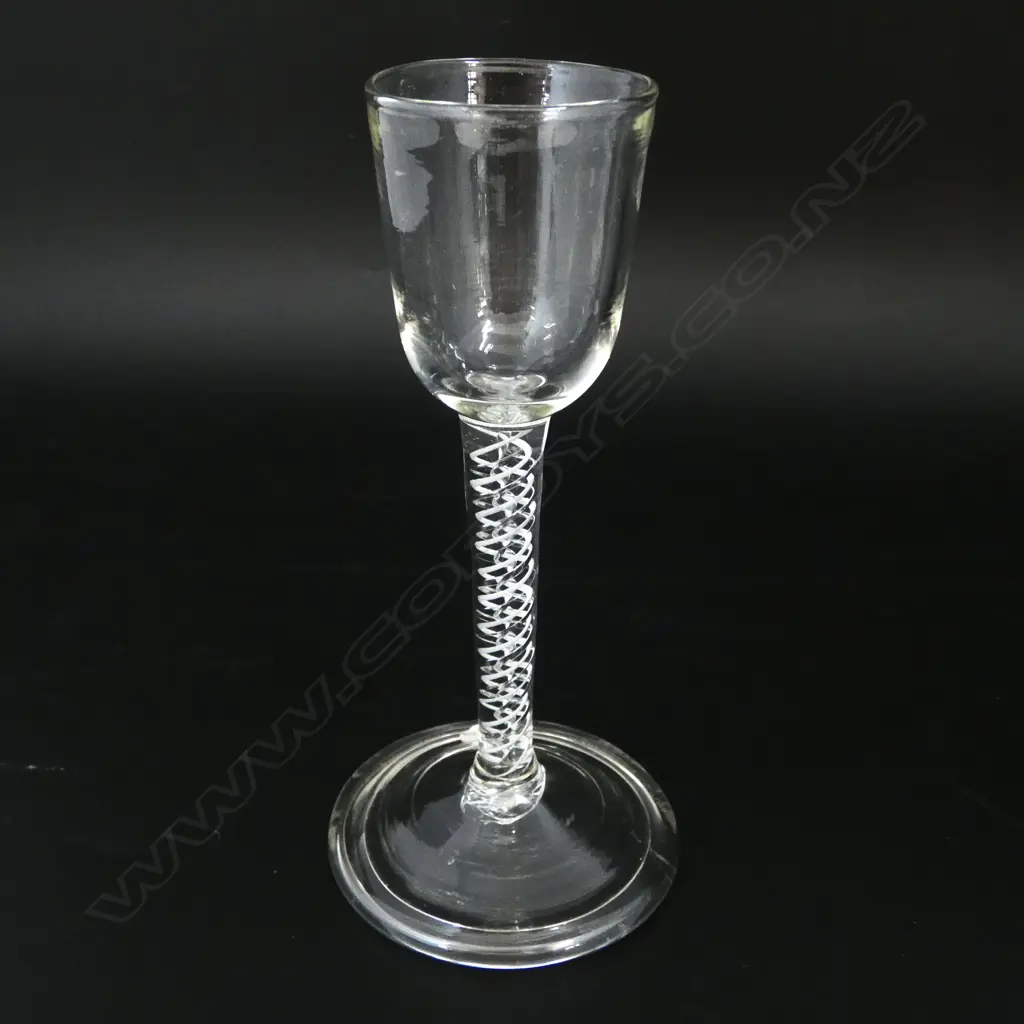 ANTIQUE TWIST STEM DRINKING GLASS H.160mm Image 1++