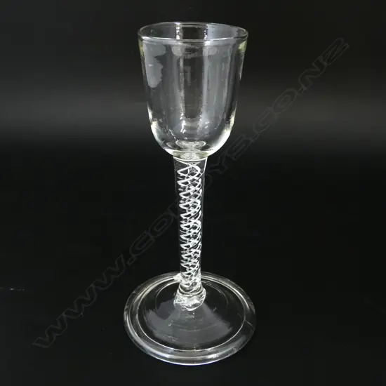 ANTIQUE TWIST STEM DRINKING GLASS H.160mm