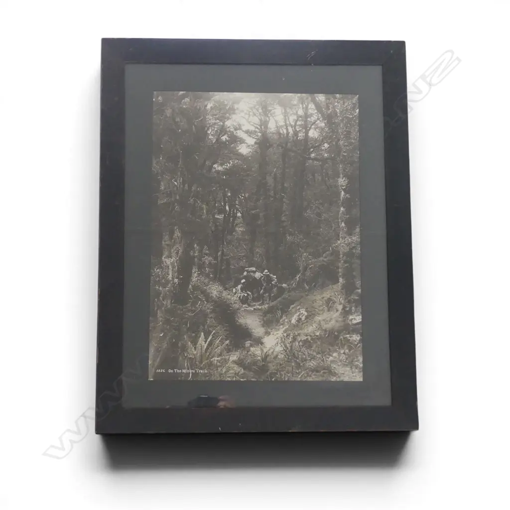 VINTAGE NUMBERED FRAMED PHOTO OF MILFORD TRACK  H540 W380MM Image 1++