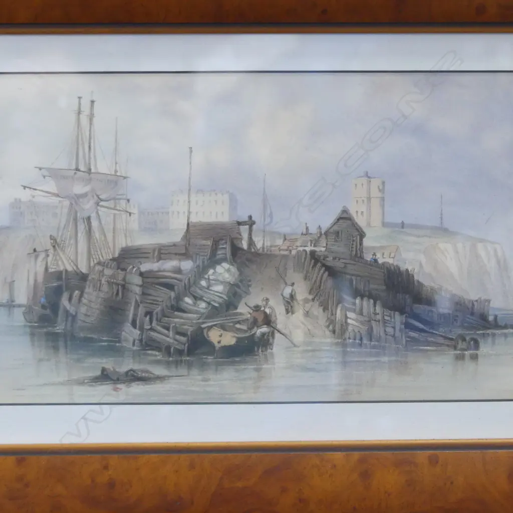 ATTRIBUTED TO WILLIAM CLARKSON STANFIELD, 'BROADSTAIRS', WATERCOLOUR, 150 X 260MM  Image 1++