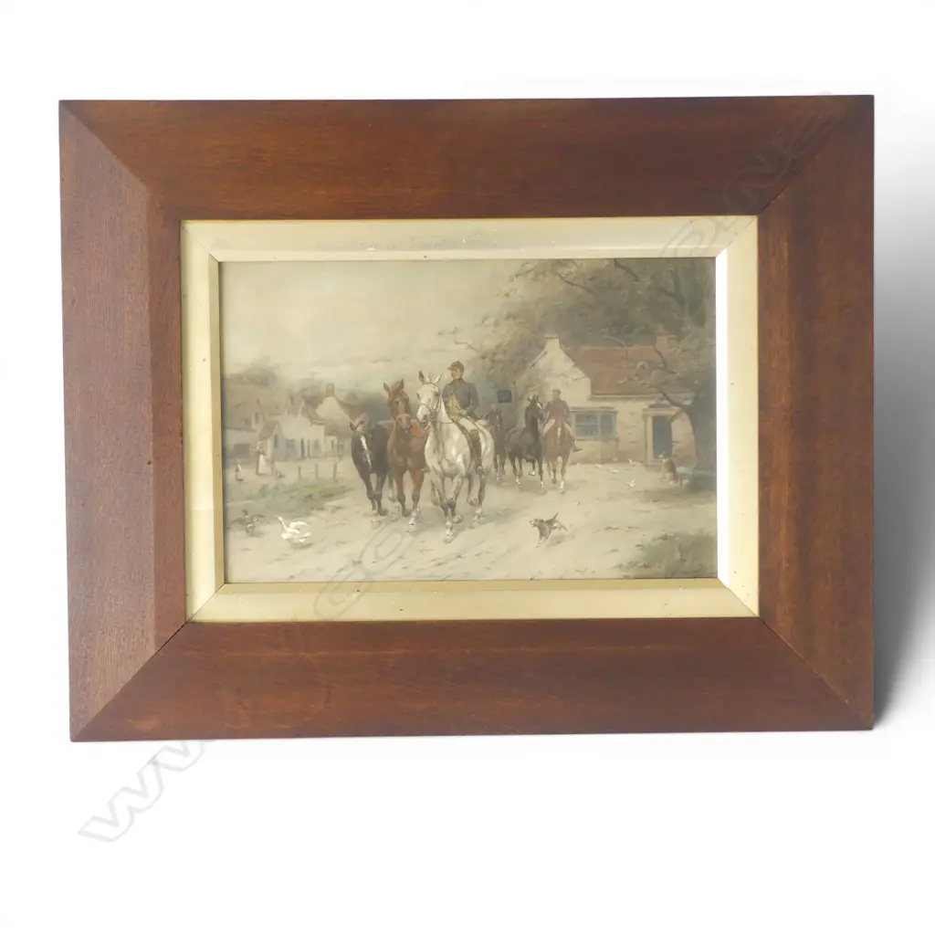 GEORGE WRIGHT, UNTITLED HUNT, WATERCOLOUR, 270x420mm Image 1++