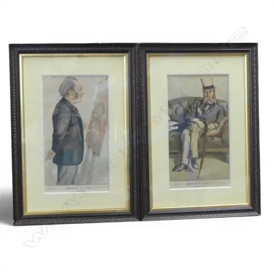 CARLO PELLEGRINI, 2 "MEN OF THE DAY" CHROMOLITHOGRAPHS, No.23 & 32, 320x180mm