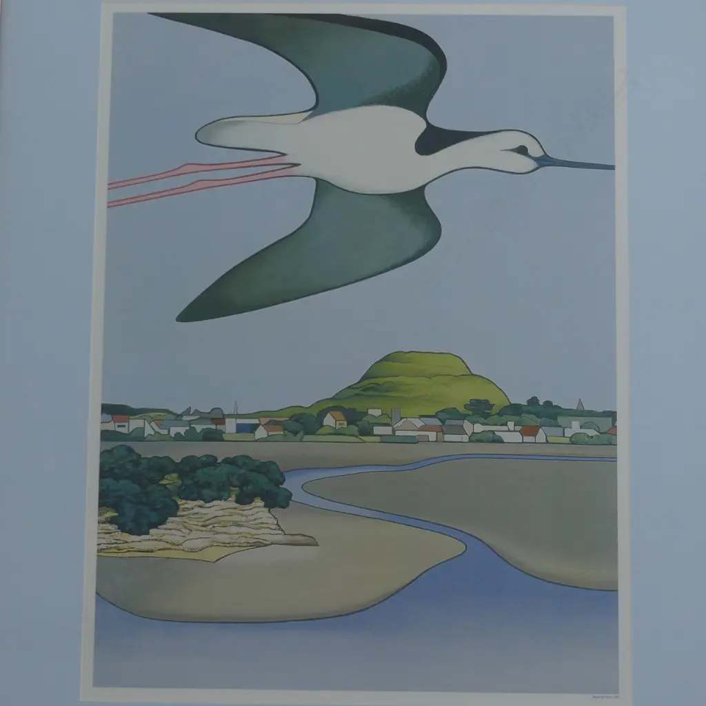 DON BINNEY, 'NGATARINGA 2002' FRAMED POSTER PRINT 640 X 470mm Image 1++