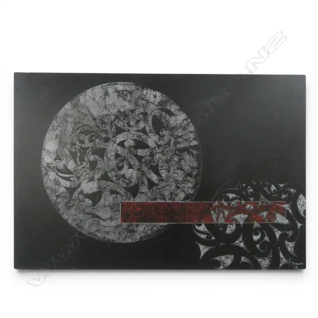 TONY BROWN, UNTITLED 2008, ACRYLIC ON BOARD, SIGNED AND DATED LOWER RIGHT, 610 X 910MM PURCHASED CORBAN'S ESTATE ART Image 1++