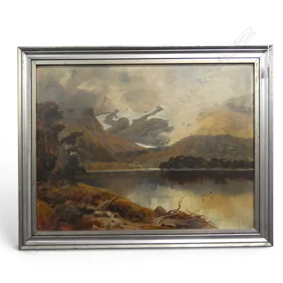 E W CHRISTMAS, SOUTH ISLAND LAKE LANDSCAPE, OIL ON BOARD, SIGNED AND DATED 06, 500 X 650MM