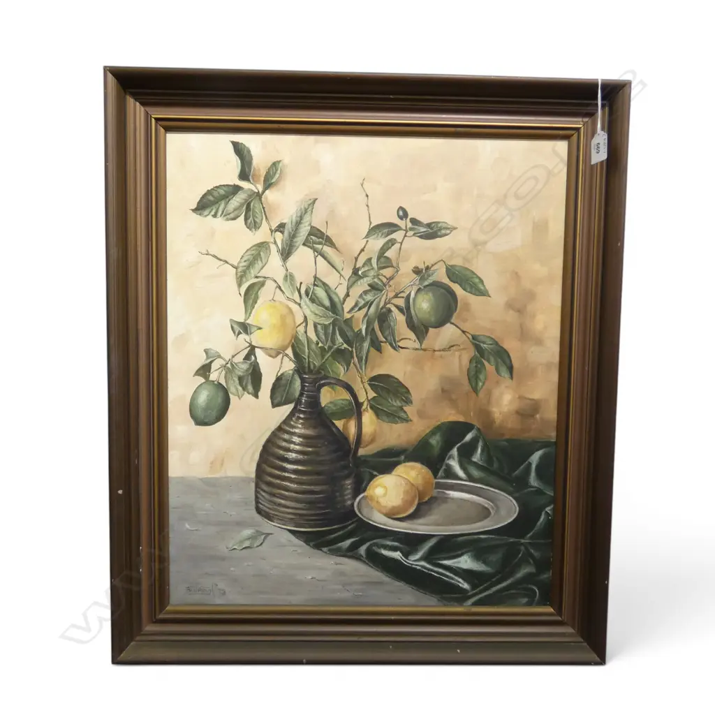 BEN VROLYK, STILL LIFE, OIL ON BOARD, 600x500mm Image 1++