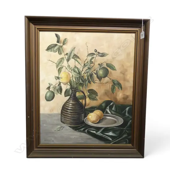 BEN VROLYK, STILL LIFE, OIL ON BOARD, 600x500mm