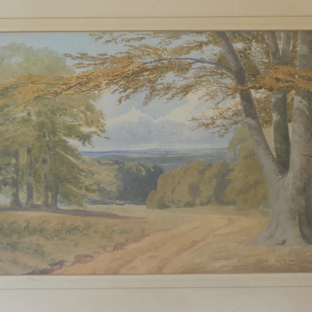 ARTIST UNKNOWN, ENGLISH COUNTRYSIDE, WATERCOLOUR, 245x265mm Image 1++