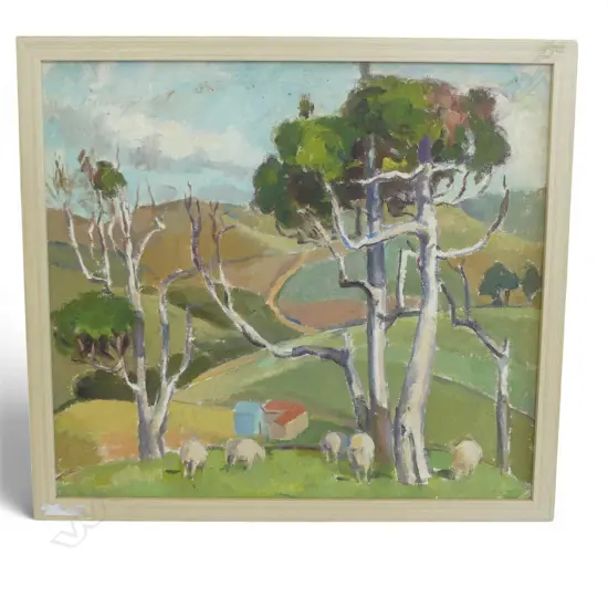 LANDSCAPE OIL PAINTING, H.420x450mm