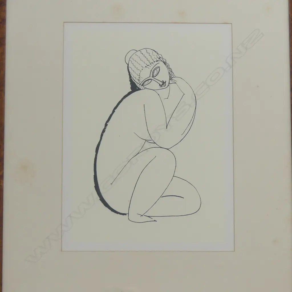 MODIGLIANI REPRO PRINT, H.640x510, some foxing on matt Image 1++