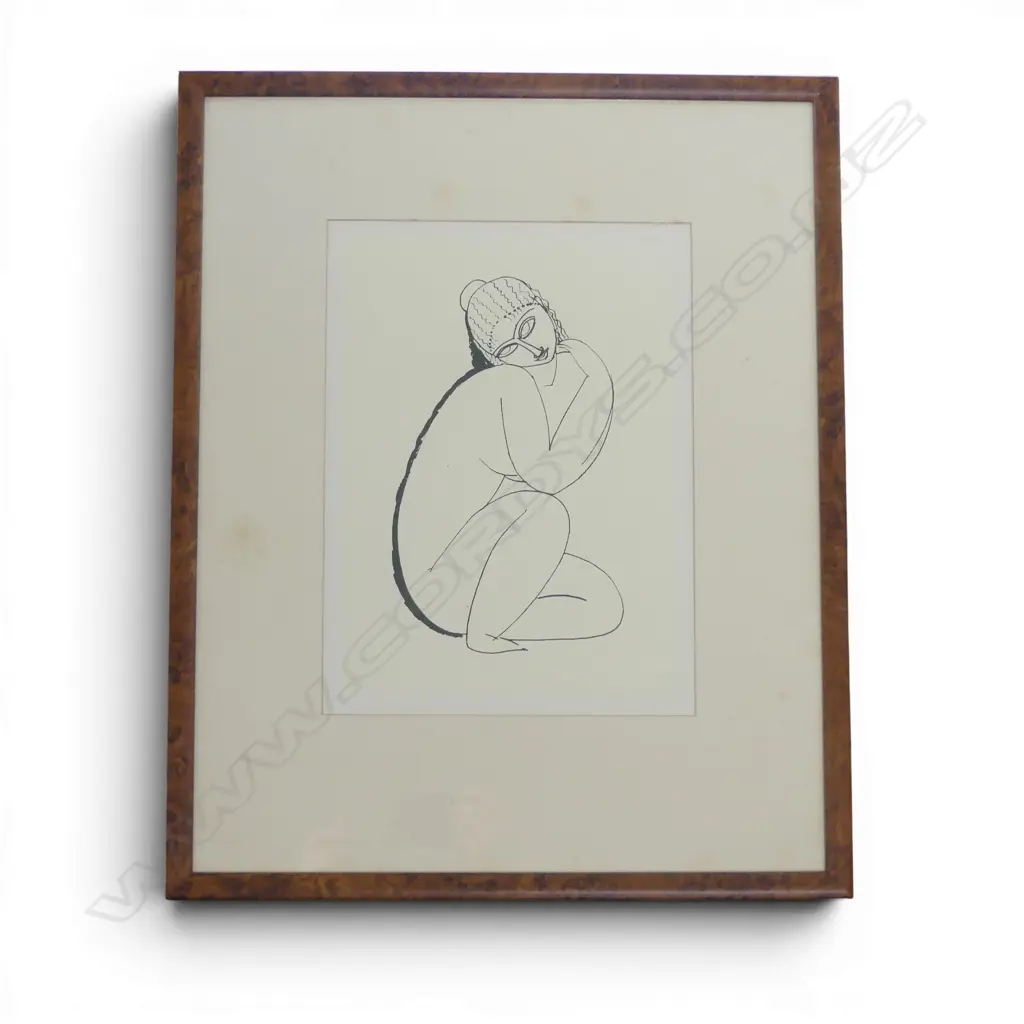 MODIGLIANI REPRO PRINT, H.640x510, some foxing on matt Image 1++